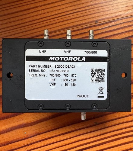 Motorola vhf uhf duplexer - motorola,